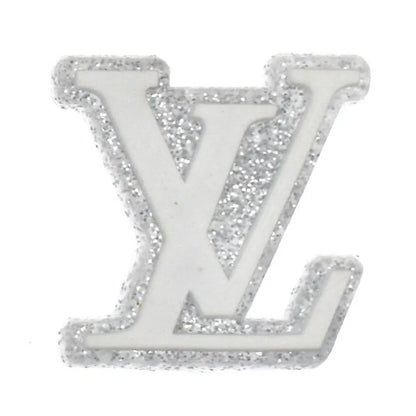 Lv Louis Vuitton French Luxury Stylized Speckled Silver Shoe Charm