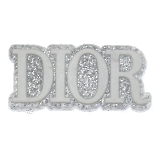 Dior Speckled Silver Bar Shoe Charm