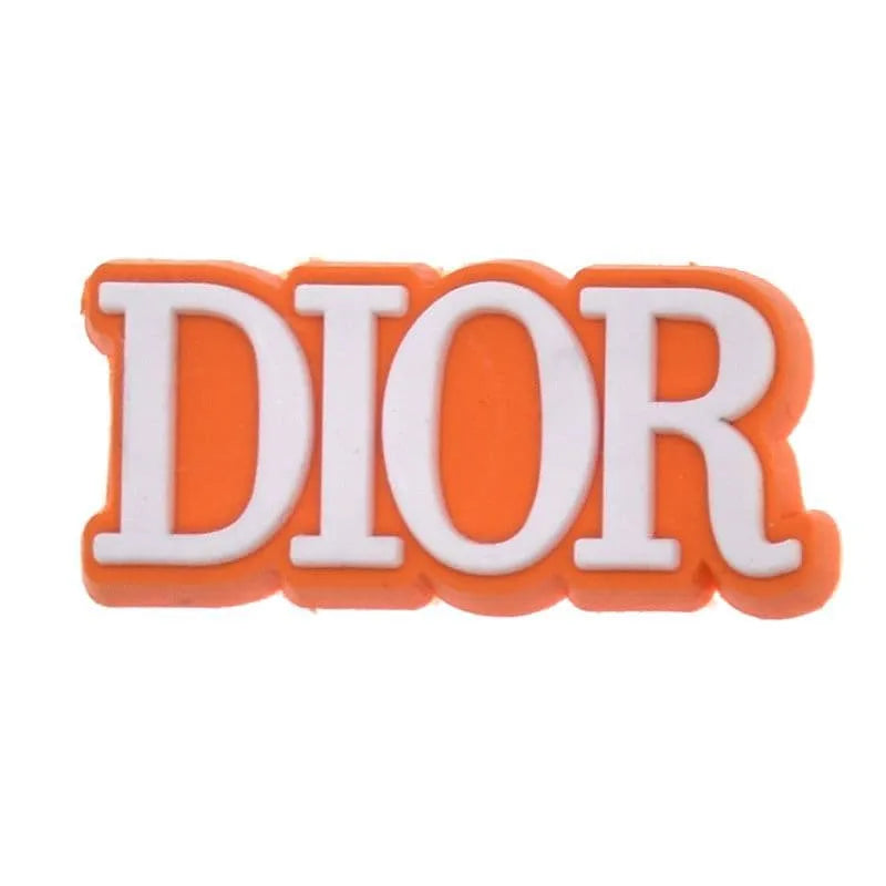 Dior French Luxury Block Orange Shoe Charm
