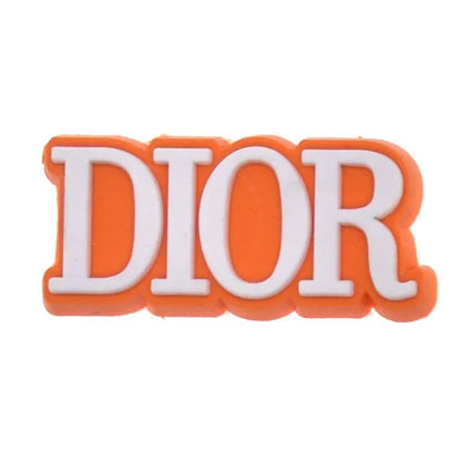 Dior French Luxury Block Orange Shoe Charm