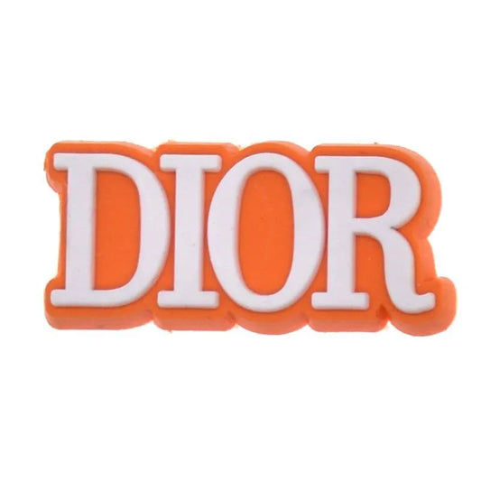 Dior French Luxury Block Orange Shoe Charm