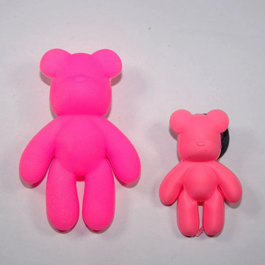Large Teddy Bear Pink Shoe Charm