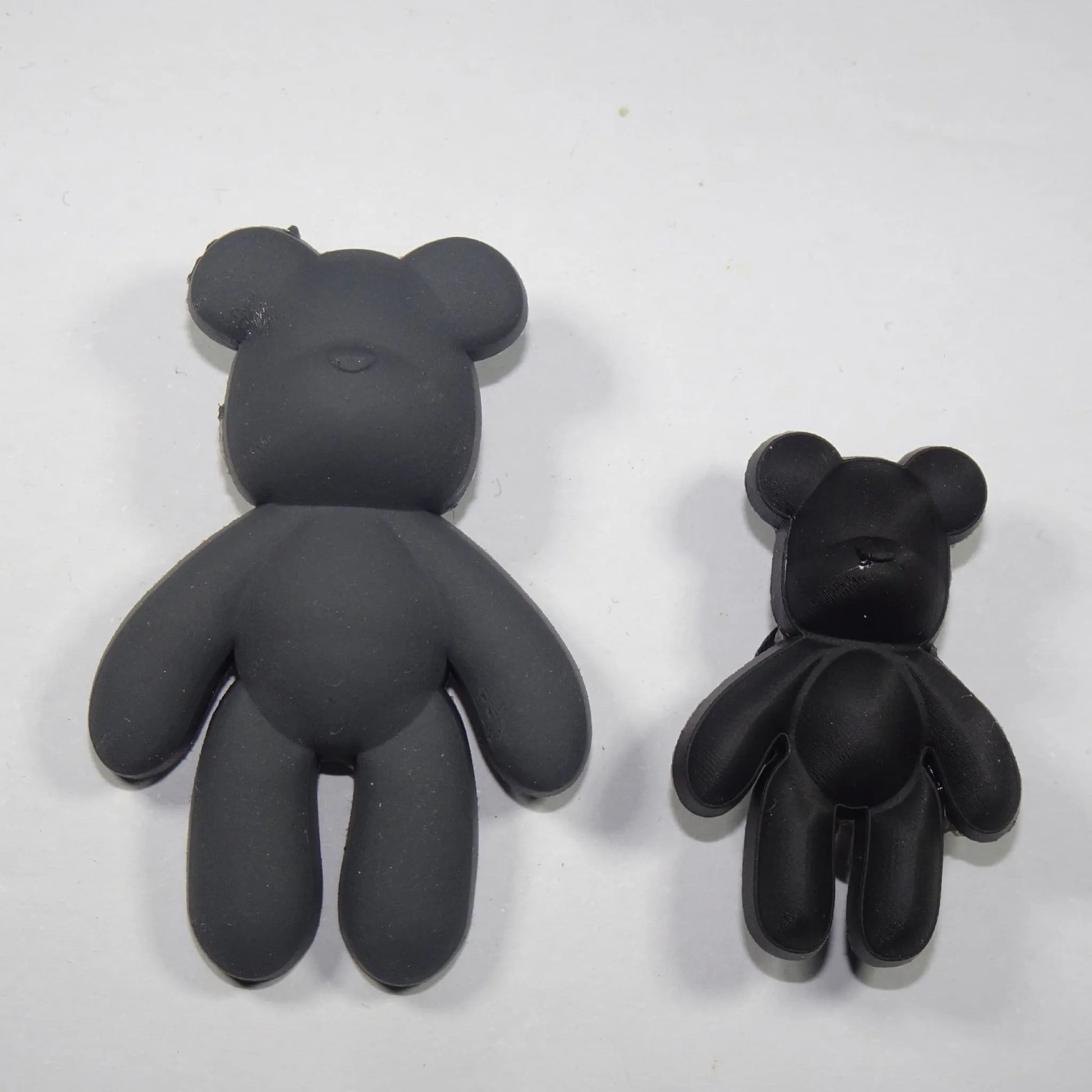 Large Teddy Bear Black Shoe Charm