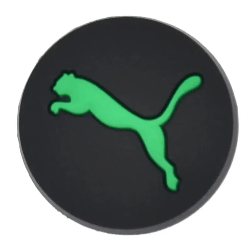 Slazenger Panther Green On Black Circle Badge Shoe Charm