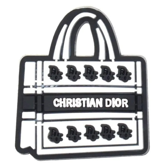 Christian Dior White And Black Handbag Shoe Charm