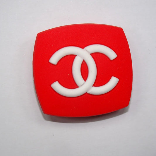 Chanel Double C Badge Red Shoe Charm