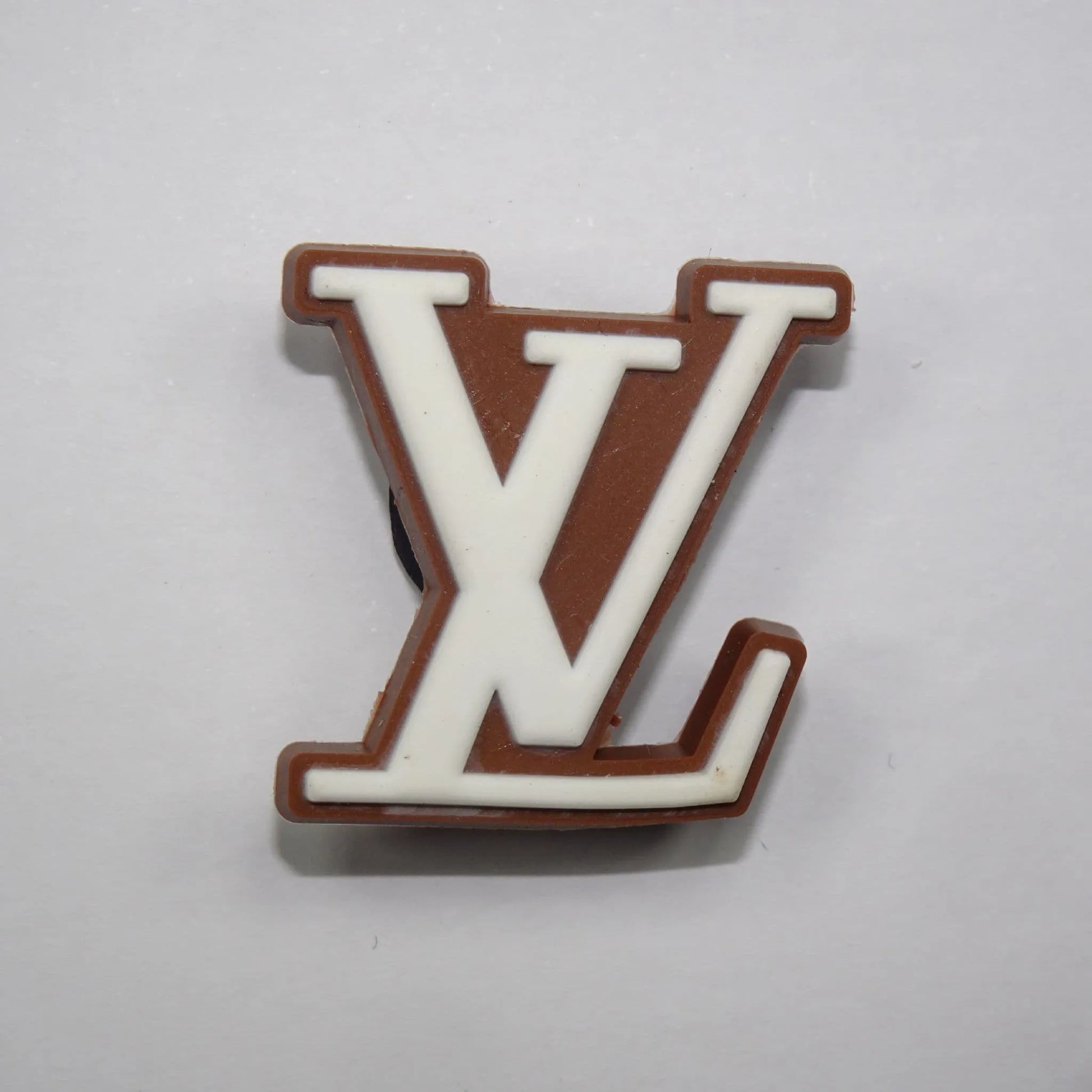 Lv Louis Vuitton French Luxury Stylized Brown Shoe Charm