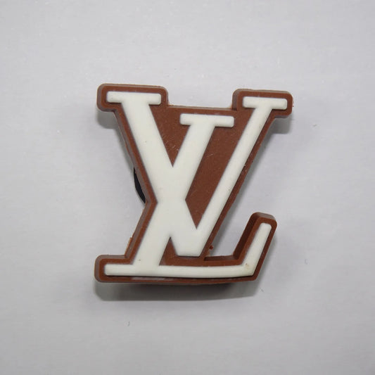 Lv Louis Vuitton French Luxury Stylized Brown Shoe Charm