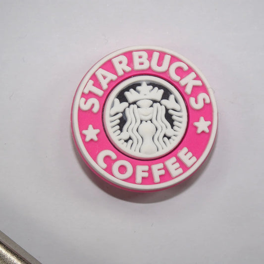 Starbucks Coffee Pink Badge Shoe Charm