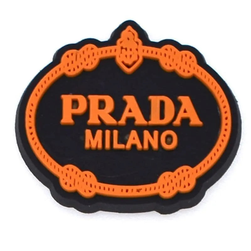 Prada Shield Orange Shoe Charm