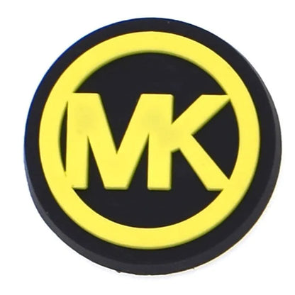 Mk Round Badge Yellow Shoe Charm