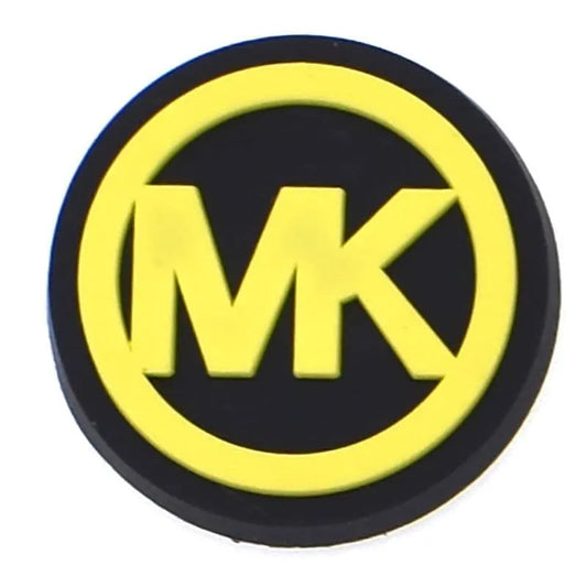 Mk Round Badge Yellow Shoe Charm