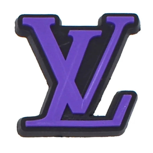 Lv Louis Vuitton French Luxury Stylized Purple Shoe Charm