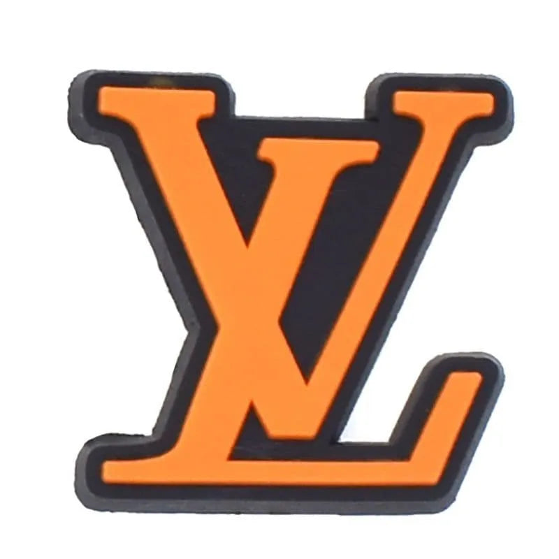 Lv Louis Vuitton French Luxury Stylized Orange Shoe Charm