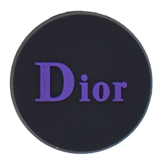 Dior Round Badge Purple Shoe Charm