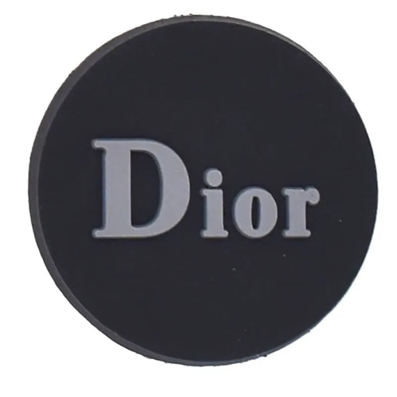 Dior Round Badge Grey Shoe Charm