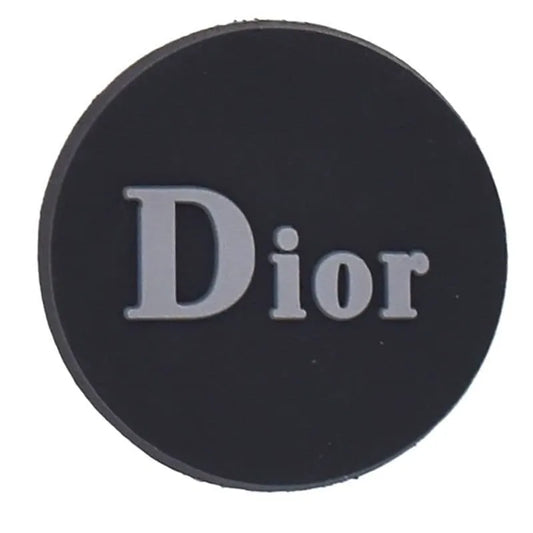 Dior Round Badge Grey Shoe Charm
