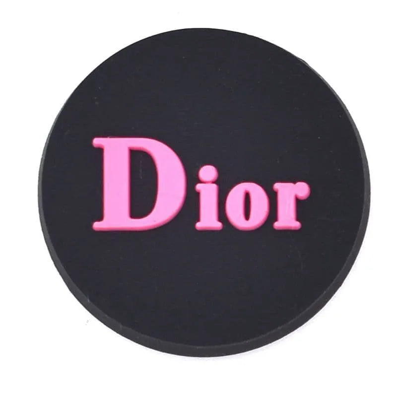 Dior Round Badge Pink Shoe Charm