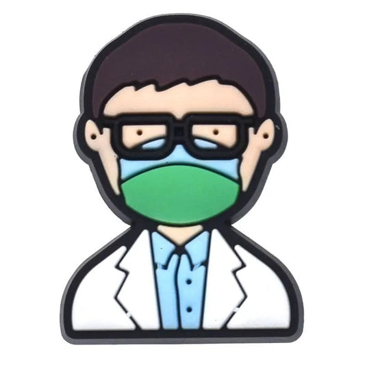 Consultant With Mask Shoe Charm