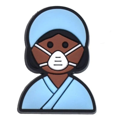 Nurse With Mask Shoe Charm
