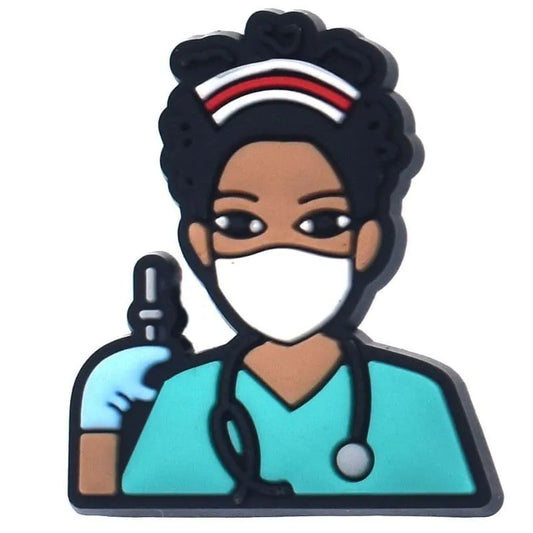 Nurse With Syringe Shoe Charm