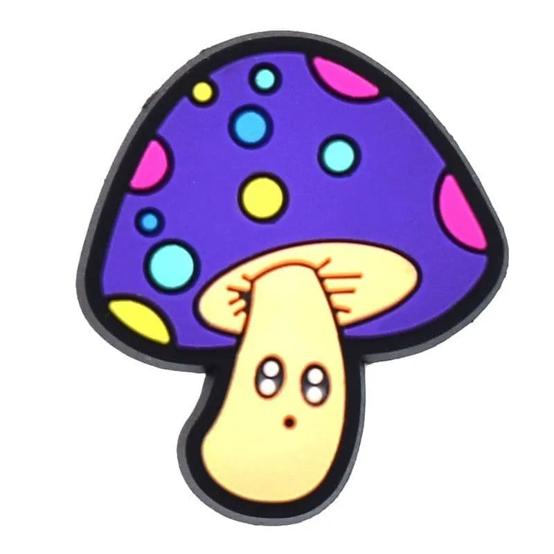 Purple Mushroom Shoe Charm
