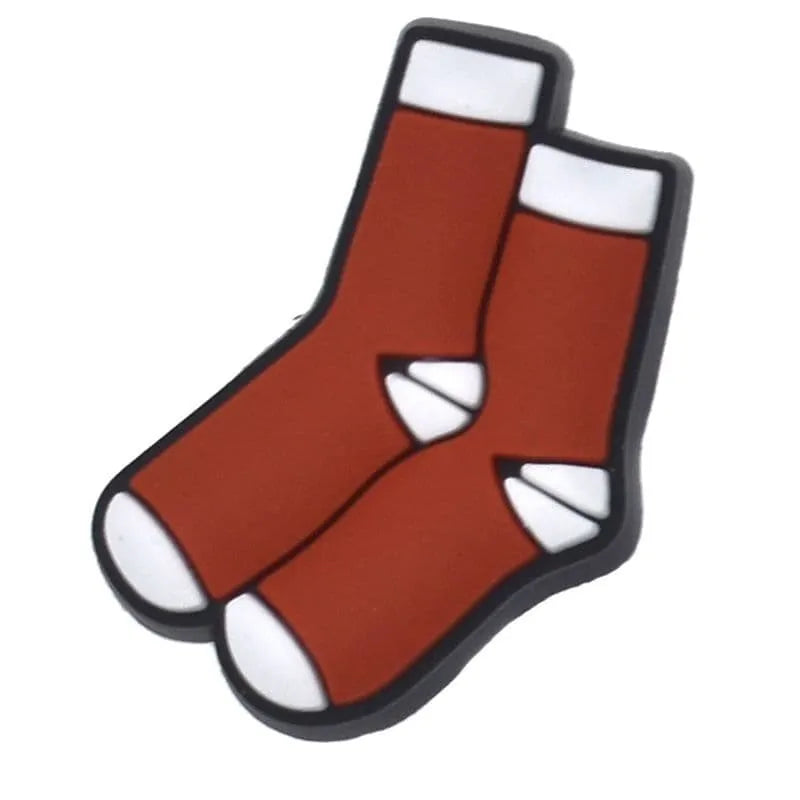 Brown Socks Shoe Charm