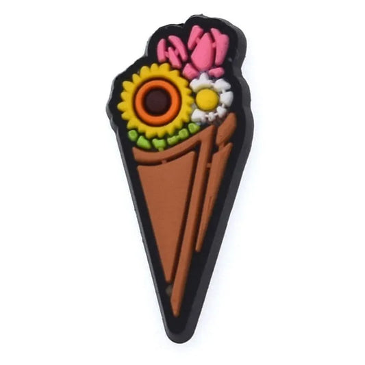 Flower Cone Shoe Charm