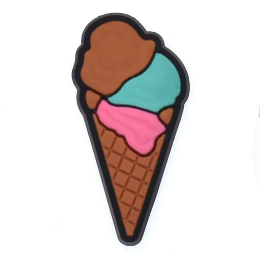Ice Cream Cone Shoe Charm