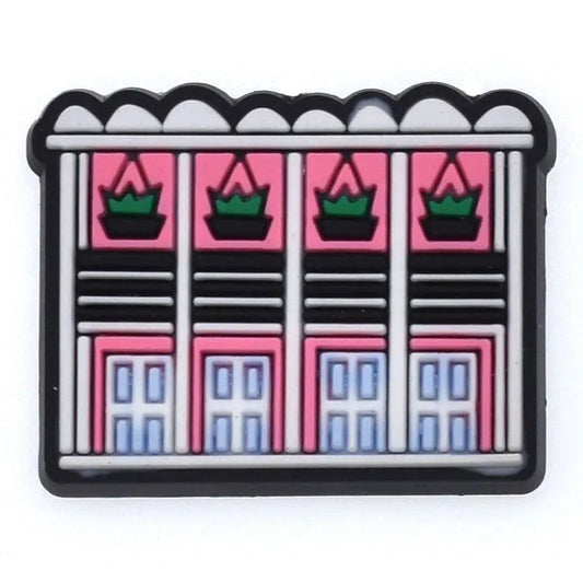 Pink Houses Shoe Charm