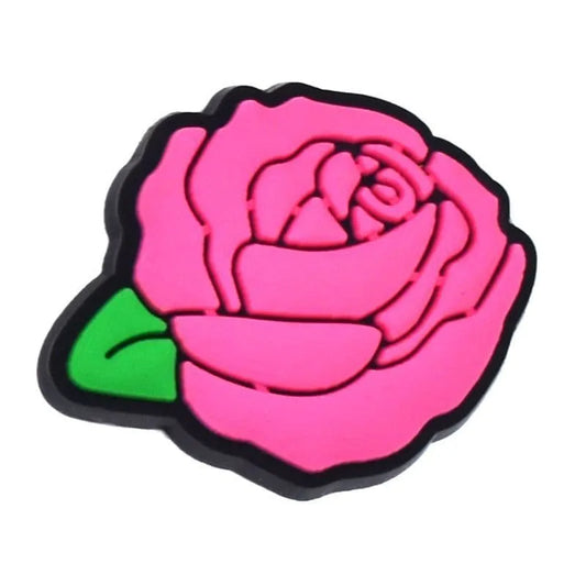 Pink Rose Shoe Charm