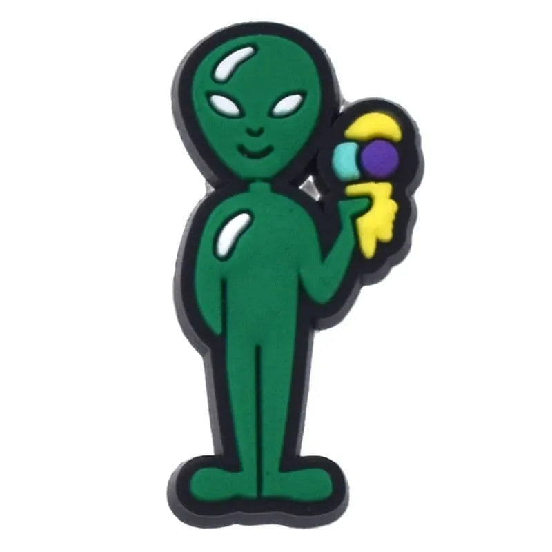 Green Alien Shoe Charm