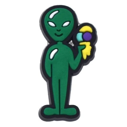 Green Alien Shoe Charm