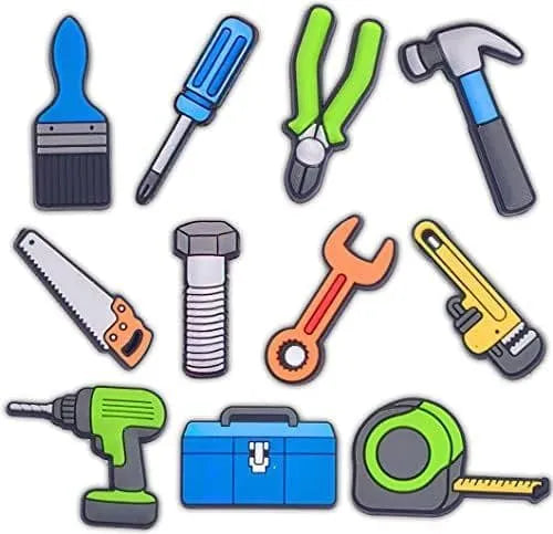 11 Assorted Work Tools Shoe Charm