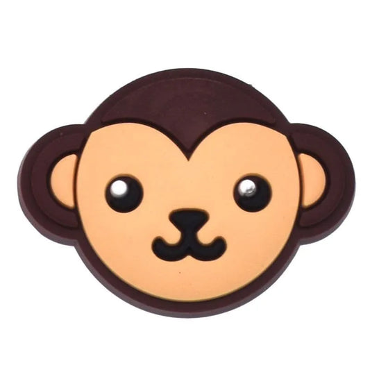 Brown Monkey Face Shoe Charm