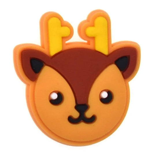 Orange Antelope Face Shoe Charm