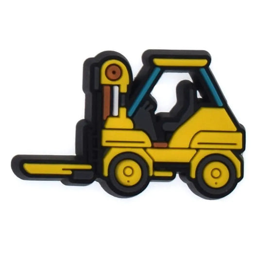 Yellow Fork Lift Truck Shoe Charm