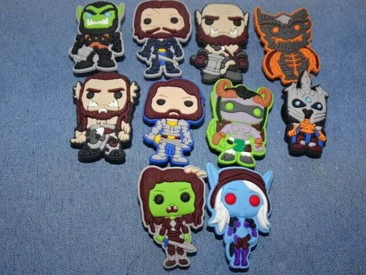 10 Wow Cartoon Characters Shoe Charm