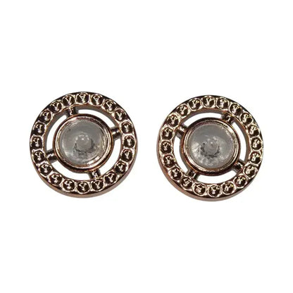 Shoe charms - Studded rounds with pale pearl insert