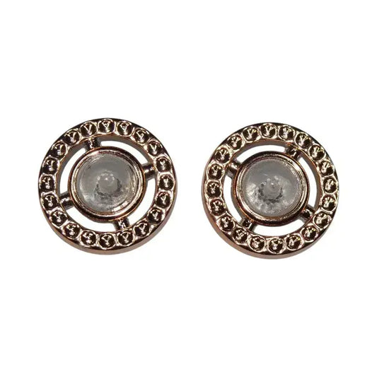 Shoe charms - Studded rounds with pale pearl insert