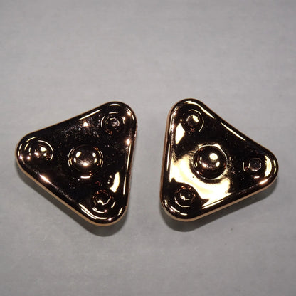 Shoe charms - Triangle rivets gold