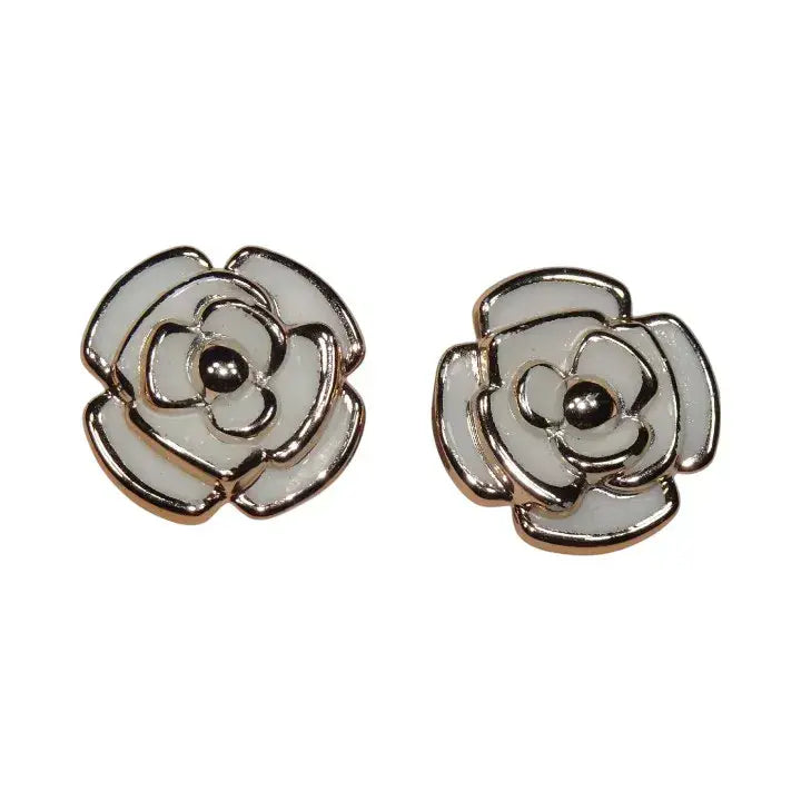 Shoe charms -2  Pearl & gold rose