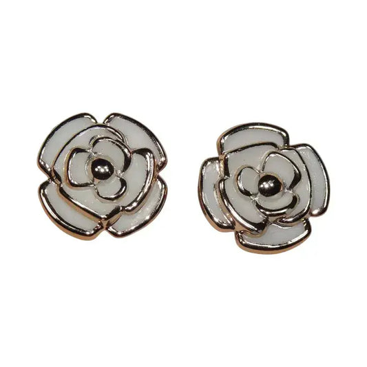 Shoe charms -2  Pearl & gold rose