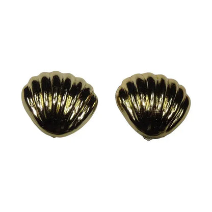 Shoe charms - Gold Oyster shell