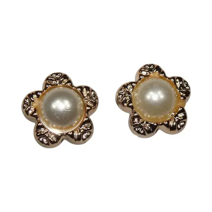 Shoe charms - Stars of gold with inset pearl