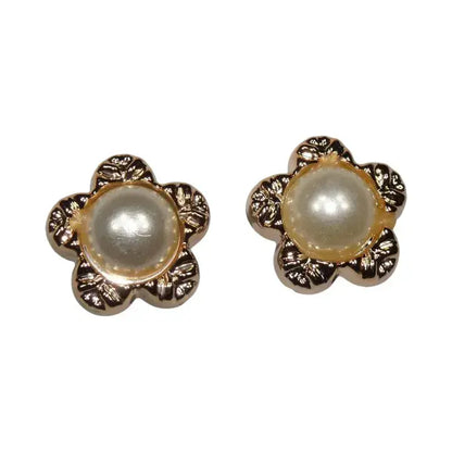 Shoe charms - Stars of gold with inset pearl