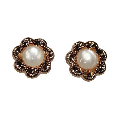 Shoe charms - 2 rope stars gold with pearl inserts