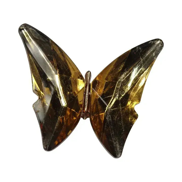 Shoe charm - Faceted gold giant butterfly