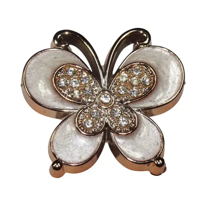 Shoe charm - Gold stone butterfly
