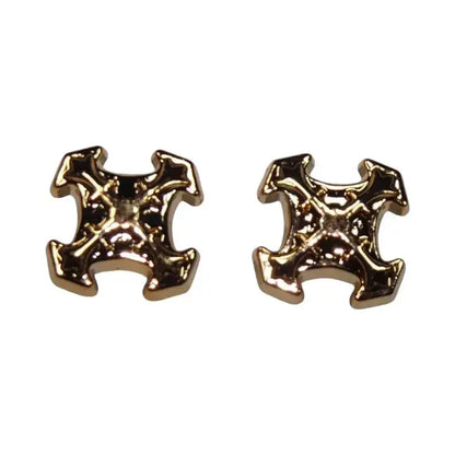 Shoe charms - 2 Gold 4 way arrow heads